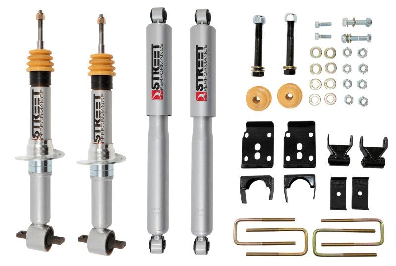 BT Street Performance Shock - Belltech 2015+ Ford F-150 1-3in Front 5in Rear Lower Kit with SP Shocks