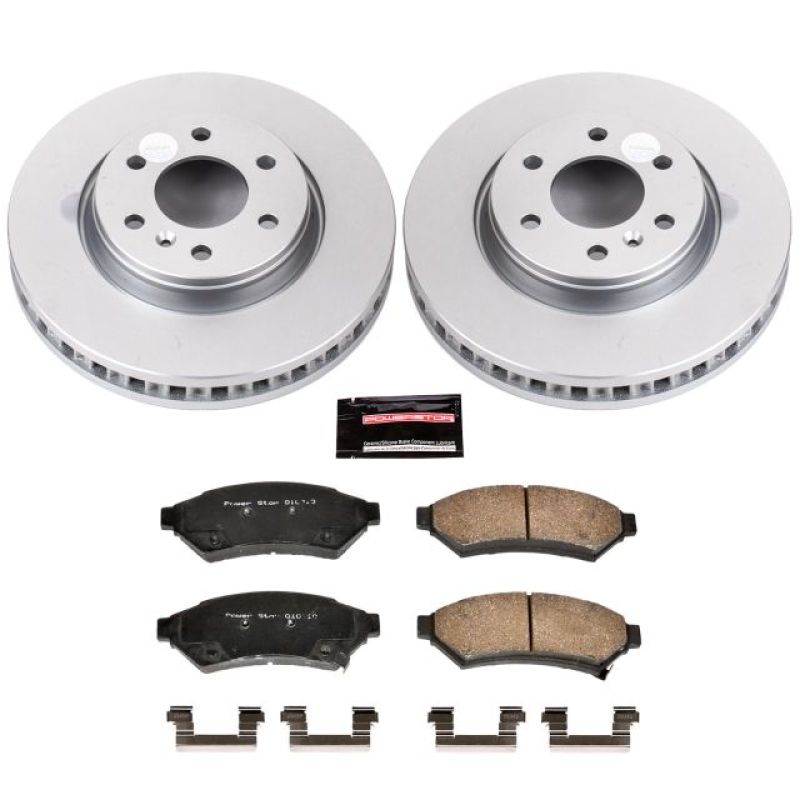 PSB Z17 Evolution Coated Kit - Power Stop 06-07 Buick Terraza Front Z17 Evolution Geomet Coated Brake Kit