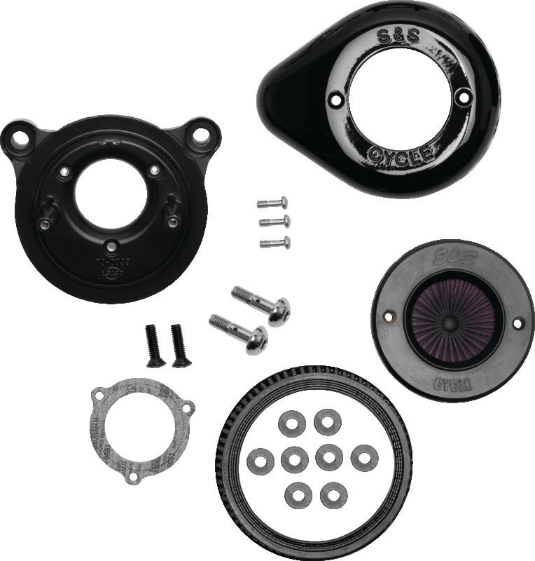 SSC Air Stinger Kits - S&S Cycle 08-16 Touring/16-17 Softail Models Stealth Air Stinger Kit w/ Gloss Black Teardrop