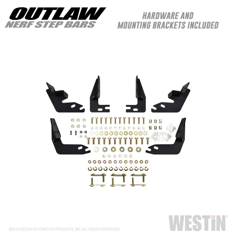 WES Nerf Bars - Outlaw - Westin 09-18 Dodge RAM 1500 Crew Cab Outlaw Nerf Step Bars
