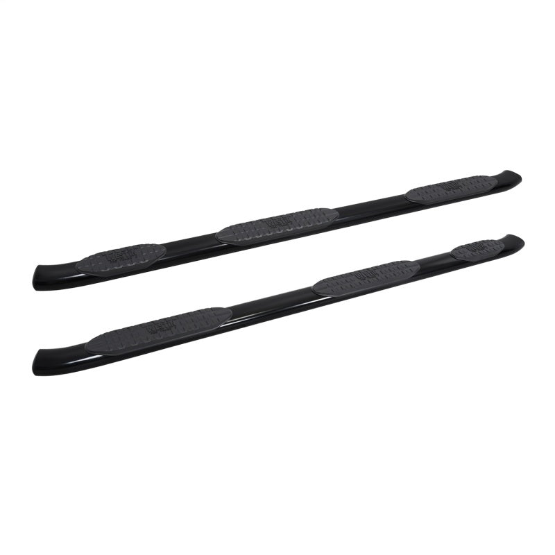 WES Nerf Bars - PRO TRAXX 5 - Westin 2019 Chevrolet Silverado/Sierra 1500 CC (5.5ft) PRO TRAXX 5 WTW Oval Nerf Step Bars - Black
