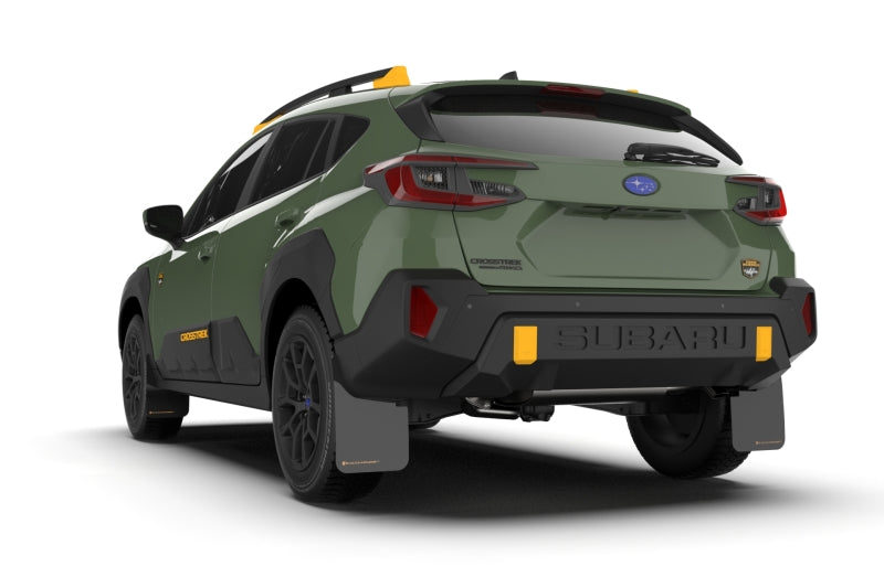 RAL UR Blk Flap/Rd Logo - Rally Armor 24-25 Subaru Crosstrek (Wilderness Only) Black UR Mud Flap W/Red Logo - No Drilling Req
