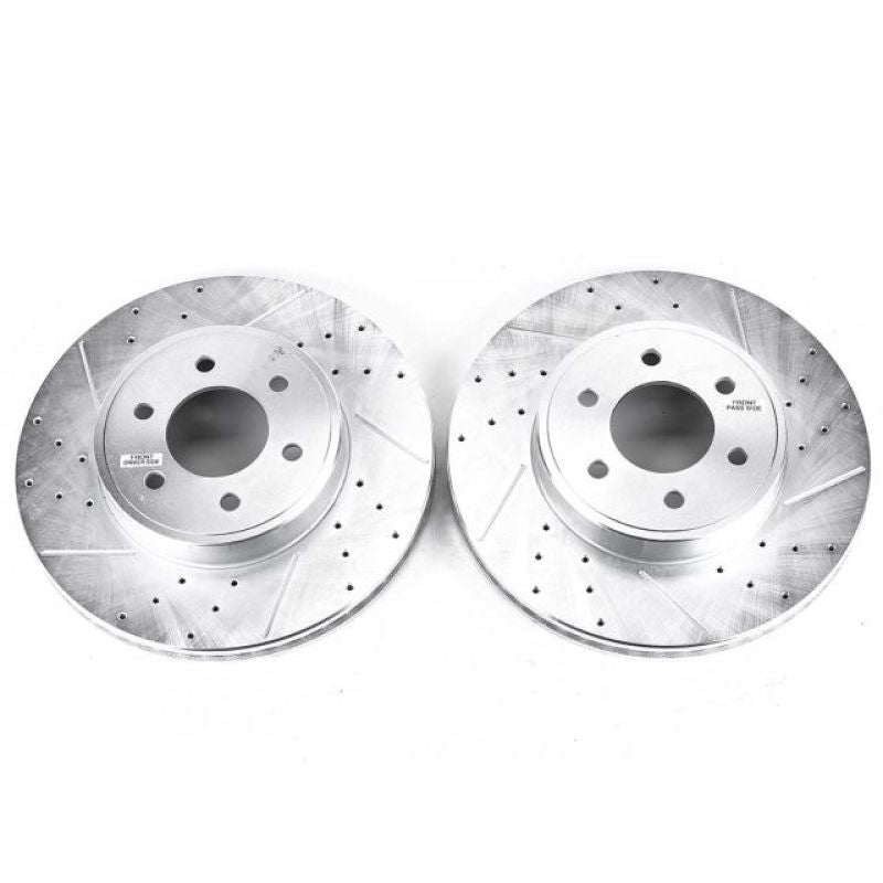 PSB Evolution Drill/Slot Rotor - Power Stop 2003 Dodge Durango Front Evolution Drilled & Slotted Rotors - Pair
