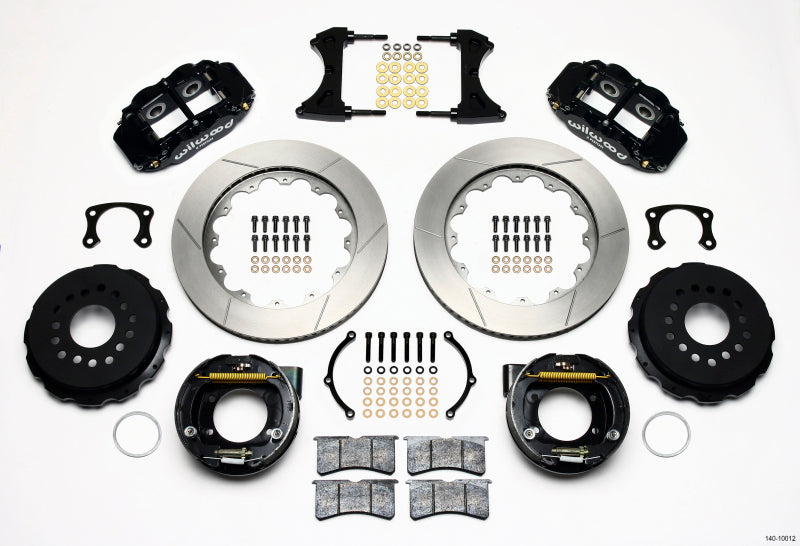 WIL Superlite Brake Kit - Wilwood Narrow Superlite 4R Rear P-Brk Kit 14.00in New Big Ford 2.50in Offset
