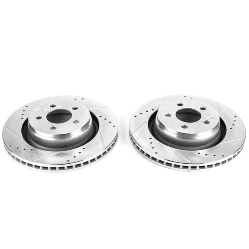 PSB Evolution Drill/Slot Rotor - Power Stop 09-11 Dodge Nitro Front Evolution Drilled & Slotted Rotors - Pair