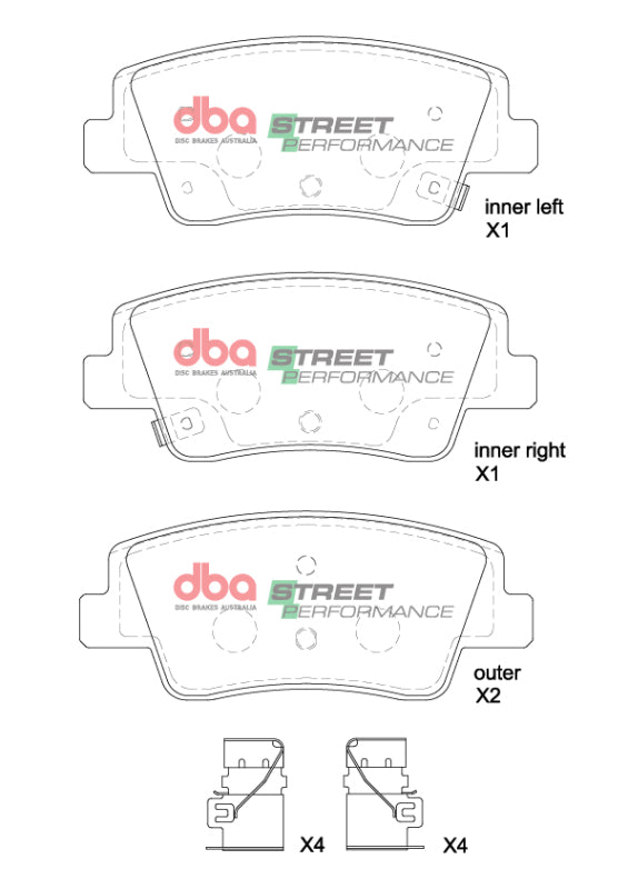 DBA SP Performance Brake Pads - DBA 21-22 Genesis G80 SP Performance Rear Brake Pads
