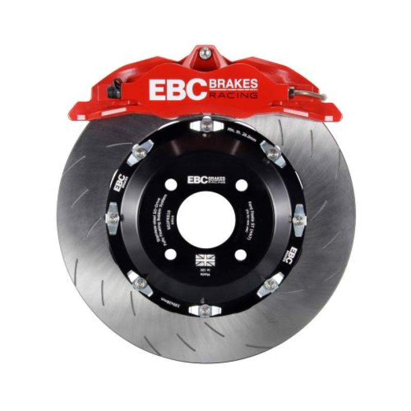 EBC Big Brake Kits - EBC Racing 05-10 Ford Mustang GT Red Apollo-4 Calipers 355mm Rotors Front Big Brake Kit
