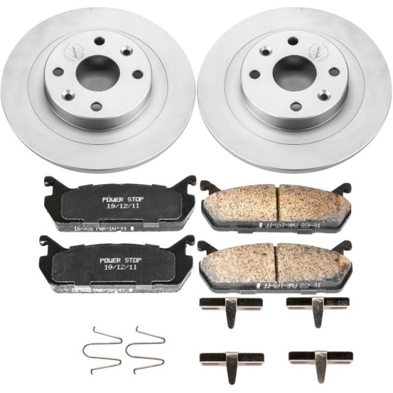 PSB Z17 Evolution Coated Kit - Power Stop 91-96 Ford Escort Rear Z17 Evolution Geomet Coated Brake Kit