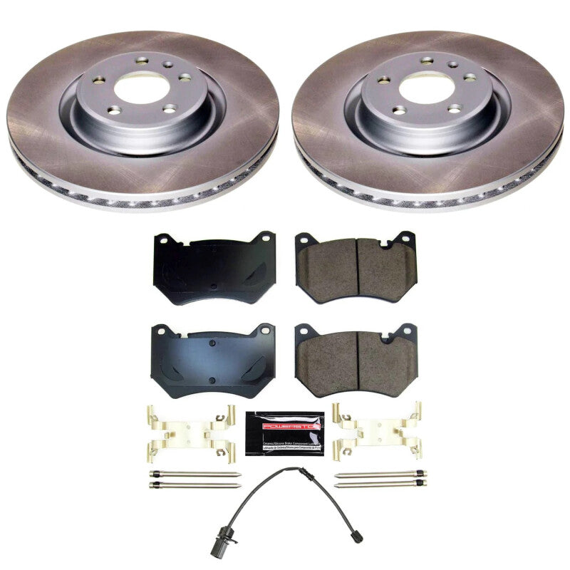 PSB Semi-Coated Rotor Kits - Power Stop 18-22 Audi Q5 Front Semi-Coated Rotor Kit