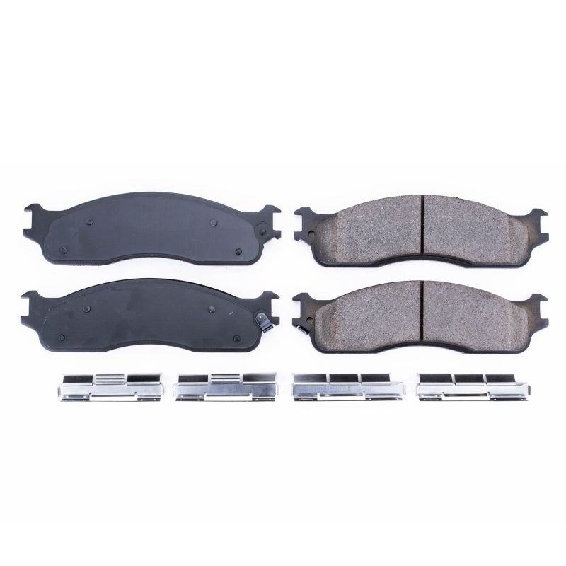 PSB Z17 Evolution Brake Pads - Power Stop 06-08 Dodge Ram 1500 Front Z17 Evolution Ceramic Brake Pads w/Hardware