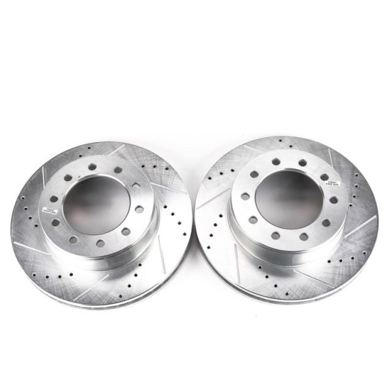 PSB Evolution Drill/Slot Rotor - Power Stop 05-16 Ford F-550 Super Duty Front Drilled & Slotted Rotor - Pair