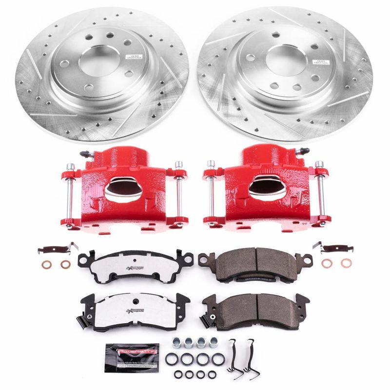 PSB Z26 Street Warrior Kit - Power Stop 1977 Cadillac Fleetwood Front Z26 Street Kit w/Cals