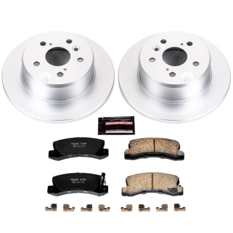 PSB Z17 Evolution Coated Kit - Power Stop 99-03 Lexus RX300 Rear Z17 Evolution Geomet Coated Brake Kit