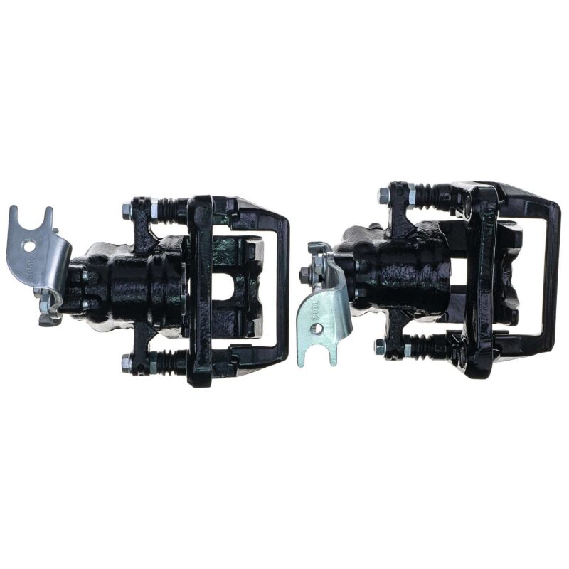 PSB Black Calipers - Power Stop 09-14 Acura TSX Rear Black Caliper - Pair w/Bracket