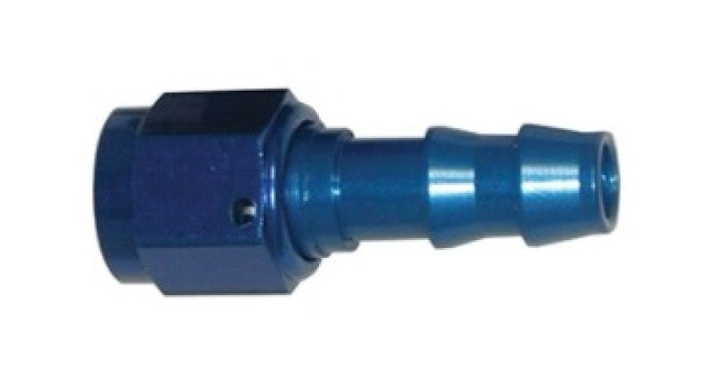 WIL Fittings and Adaptors - Wilwood Fitting Straight -6 Swivel to 3/8 Hose Barb Aluminum