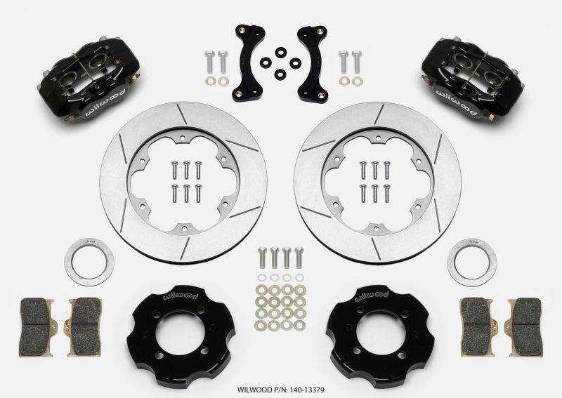 WIL Dynalite Brake Kit - Wilwood Forged Dynalite Front Hat Kit 11.00in GT Rotor 95-05 Miata