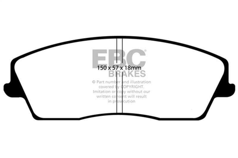 EBC Ultimax2 Brake Pad Sets - EBC 05-09 Chrysler 300 2.7 Ultimax2 Front Brake Pads