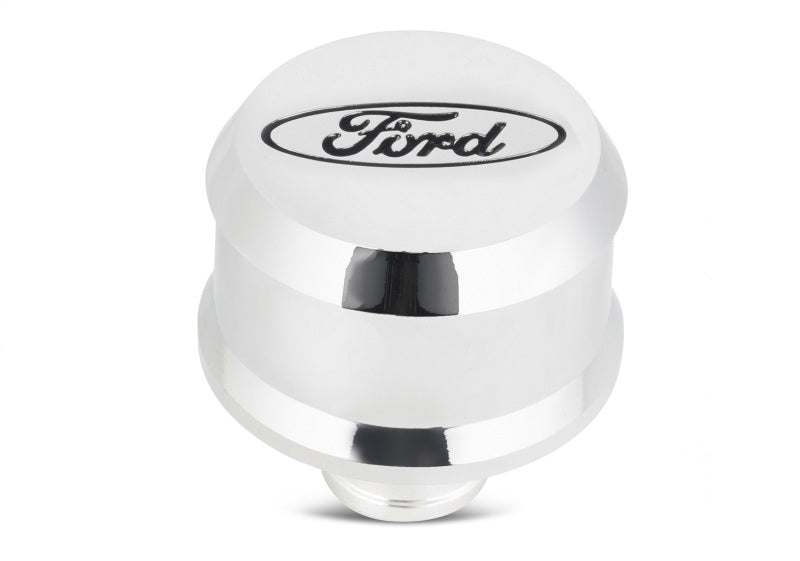 FR Breather Caps - Ford Racing Slant Edge Breather - Chrome
