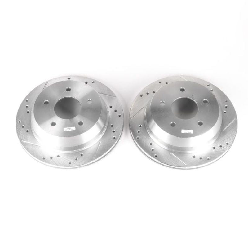 PSB Evolution Drill/Slot Rotor - Power Stop 98-05 Chevrolet Blazer Rear Evolution Drilled & Slotted Rotors - Pair