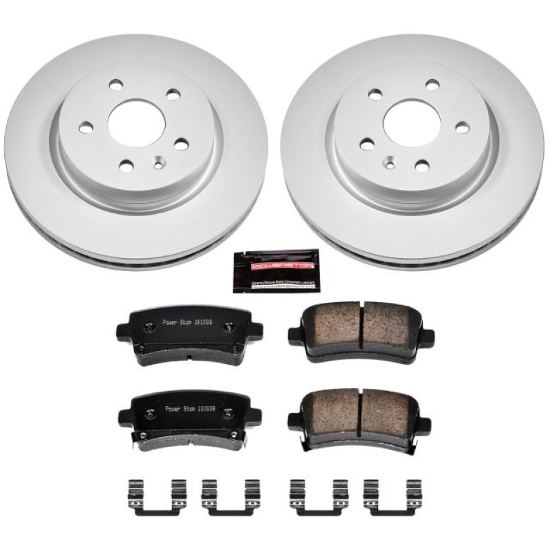 PSB Z17 Evolution Coated Kit - Power Stop 2010 Buick Allure Rear Z17 Evolution Geomet Coated Brake Kit