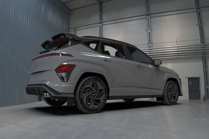 RAL UR Blk Flap/Rd Logo - Rally Armor 24-25 Hyundai Kona N Line Black UR Mud Flap - Red Logo