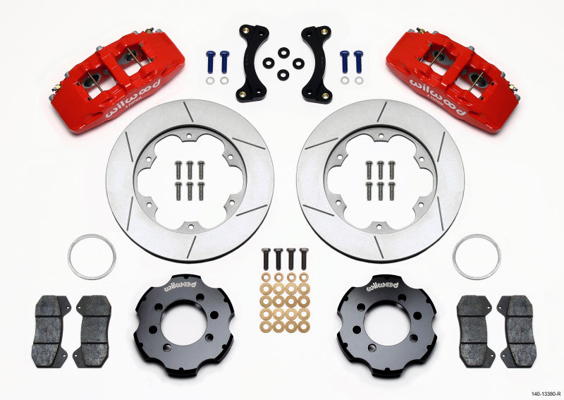 WIL Dynapro Brake Kit - Wilwood Dynapro 6 Front Hat Kit 11.00in GT Rotor Red 95-05 Miata