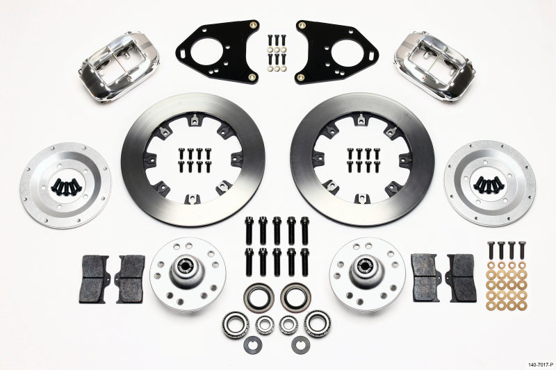 WIL Dynalite Brake Kit - Wilwood Forged Dynalite Front Kit 12.19in Polished 71-80 Pinto/Mustang II Disc & Drum