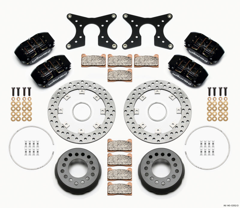 WIL Dynapro Brake Kit - Wilwood Dynapro Lug Mount Dual Rear Dynamic Kit SA Drilled Big Ford New Style 2.50in Offset