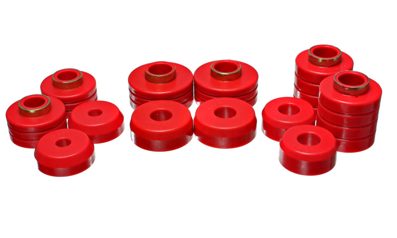 ES Body Mounts - Red - Energy Suspension Ford Ranger Cab Mount Set - Red
