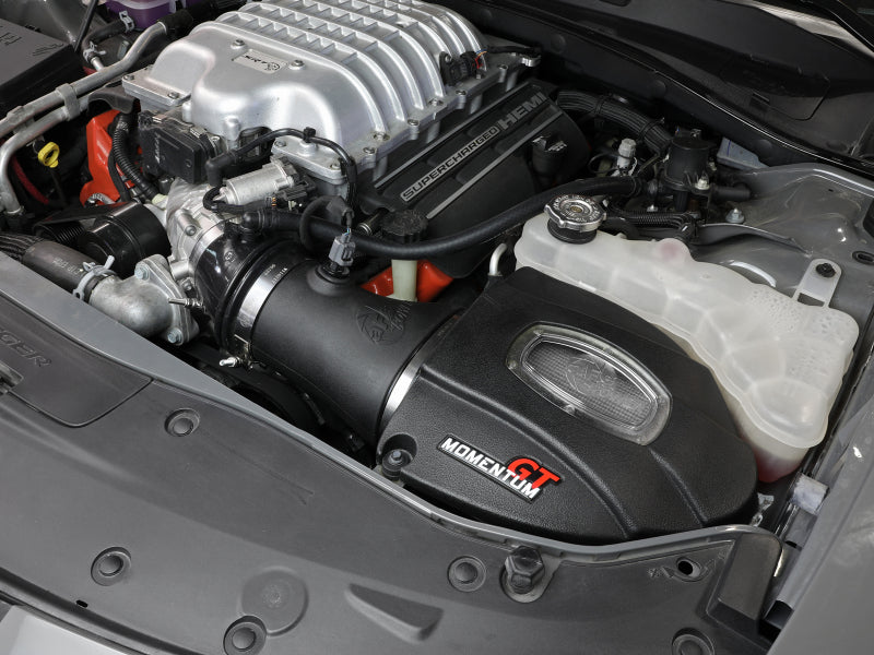 AFE Momentum GT Cold Air Intakes - aFe Momentum GT Pro DRY S Air Intake System, 17-20 Dodge Challenger / Charger SRT Hellcat