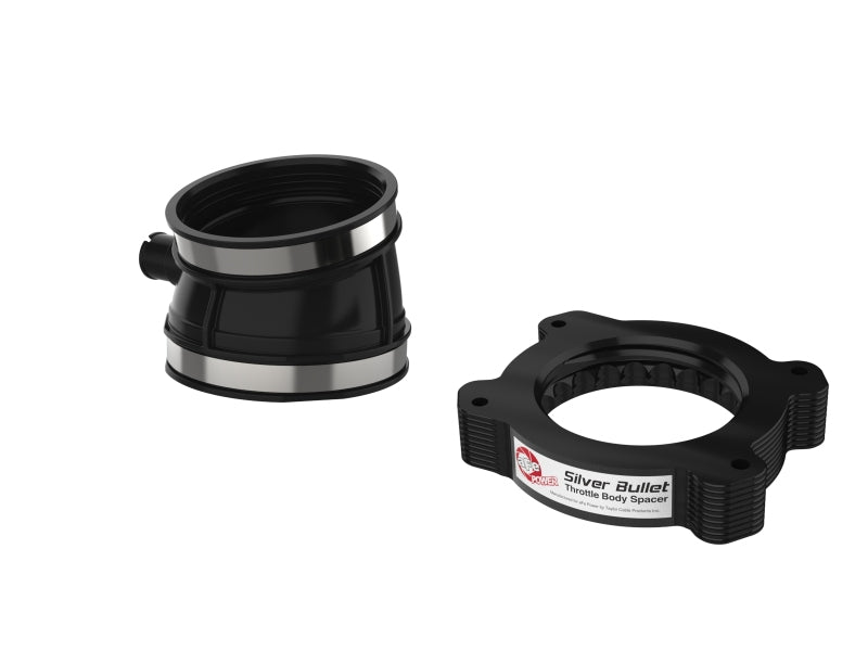 AFE Silver Bullet TBS - aFe 2020 Vette C8 Silver Bullet Aluminum Throttle Body Spacer / Works With aFe Intake Only - Black