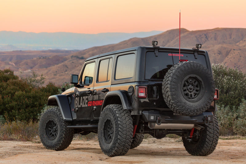 GOR Rockline Bumper - Go Rhino 18-20 Jeep Wrangler JL/JLU Rockline Rear Stubby Bumper