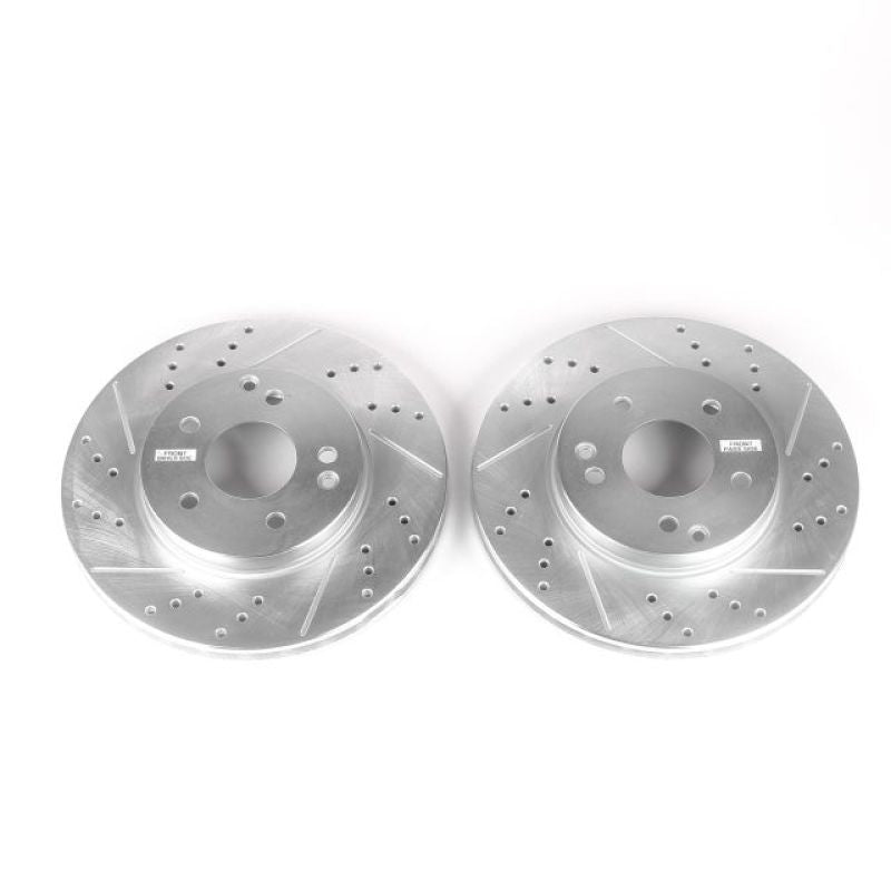 PSB Evolution Drill/Slot Rotor - Power Stop 99-00 Mercedes-Benz C230 Front Evolution Drilled & Slotted Rotors - Pair