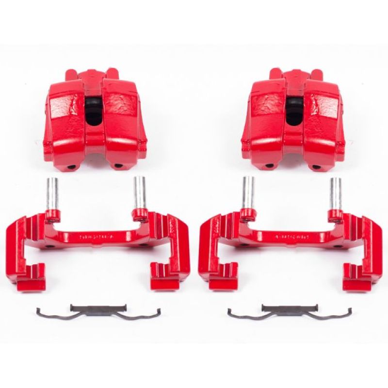 PSB Red Calipers - Power Stop 09-12 Ford Escape Front Red Calipers w/Brackets - Pair