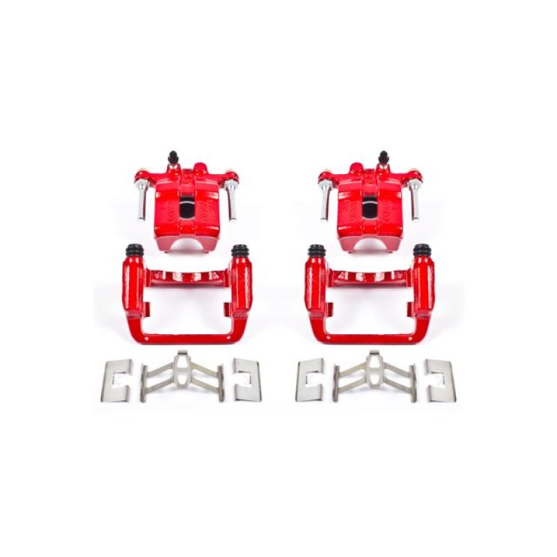 PSB Red Calipers - Power Stop 99-04 Acura RL Rear Red Calipers w/Brackets - Pair