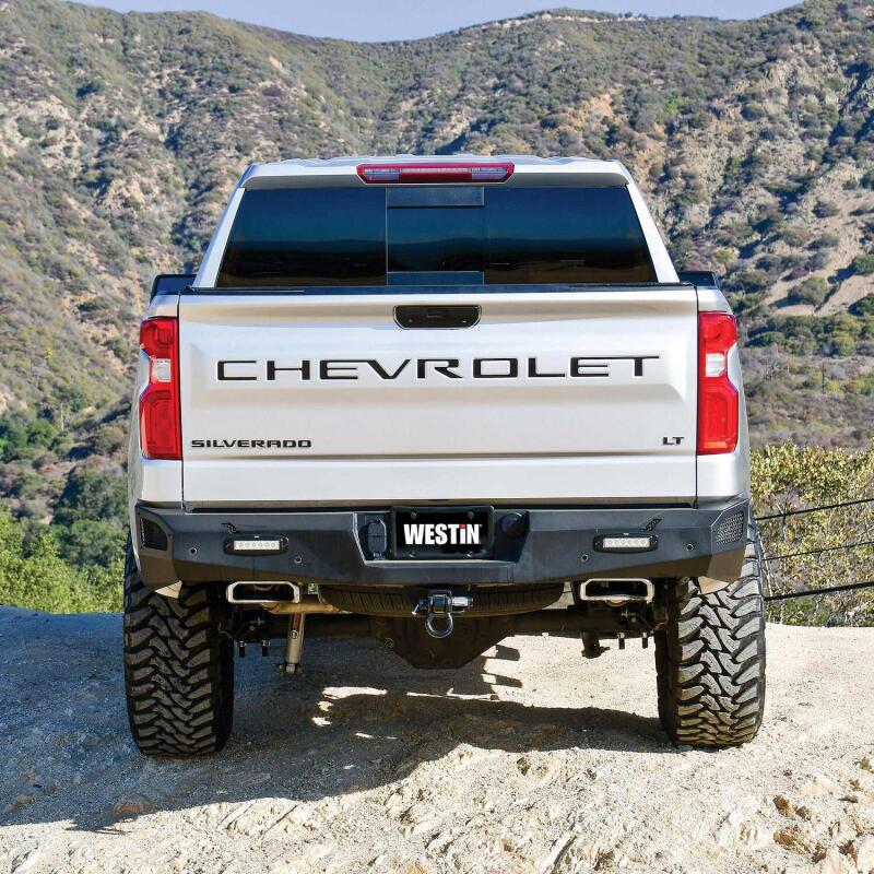 WES Pro-Series Bumpers - Westin 19-20 Chevy Silverado 1500 Pro-Series Rear Bumper - Textured Black
