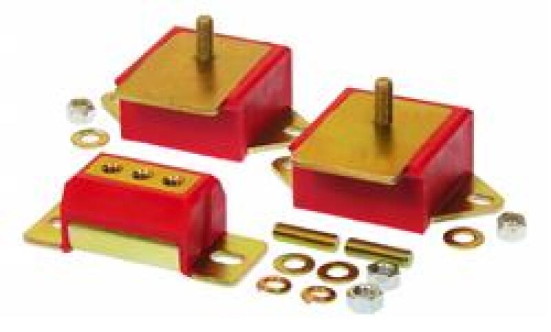 PRO Engine/Trans Kit - Red - Prothane Jeep Motor & Trans Mount Kit - Red