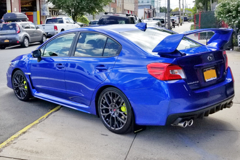 RAL UR Black Flap/Green Logo - Rally Armor 15-21 Subaru WRX/STI Black UR Mud Flap w/Green Logo