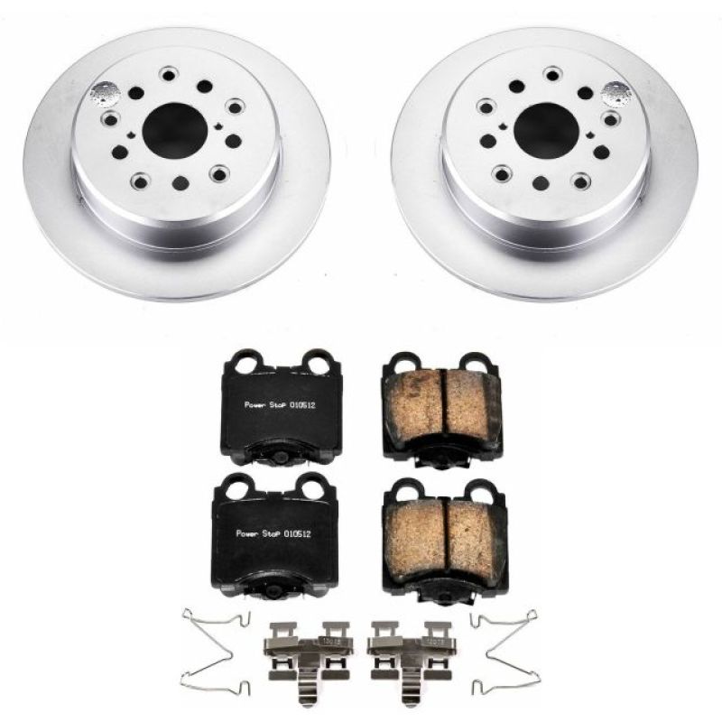 PSB Z17 Evolution Coated Kit - Power Stop 98-05 Lexus GS300 Rear Z17 Evolution Geomet Coated Brake Kit