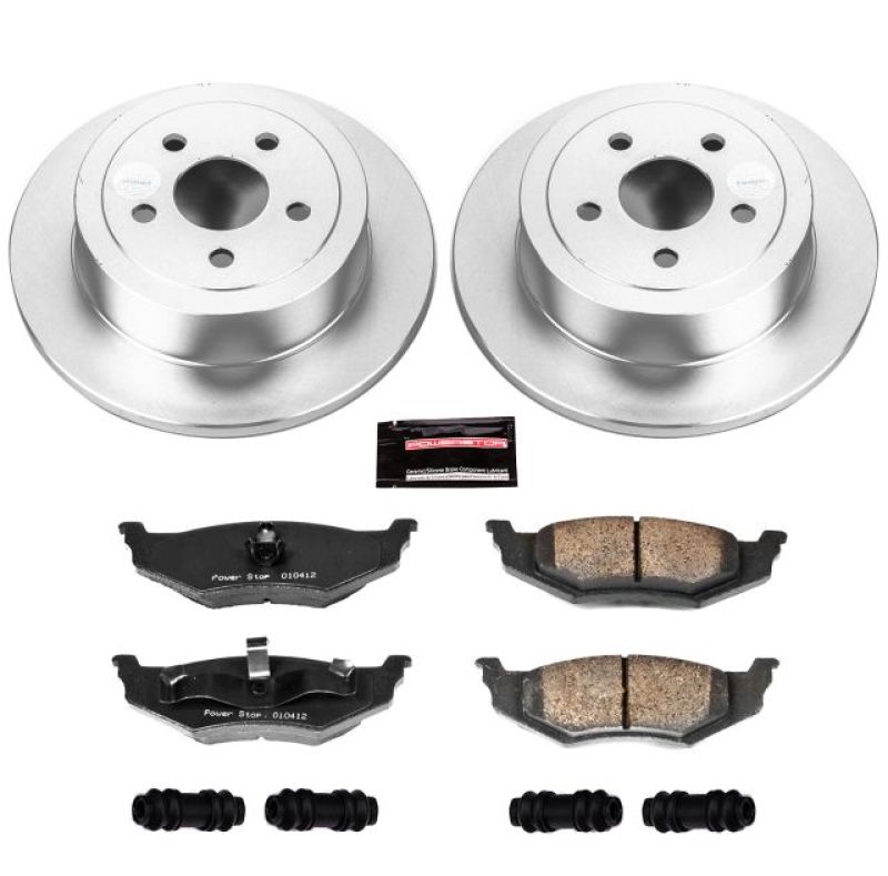 PSB Z17 Evolution Coated Kit - Power Stop 95-00 Chrysler Cirrus Rear Z17 Evolution Geomet Coated Brake Kit