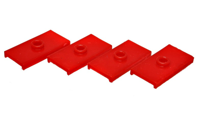 ES Leaf Spring Pads - Red - Energy Suspension 62-80 MG MGB Red Rear Leaf Spring Pad Set