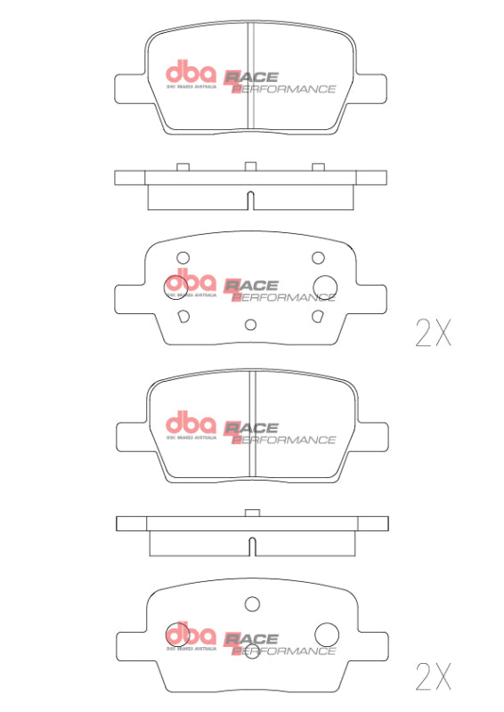 DBA RP Performance Brake Pads - DBA 16-24 Chevrolet Camaro SS RP Performance Rear Brake Pads