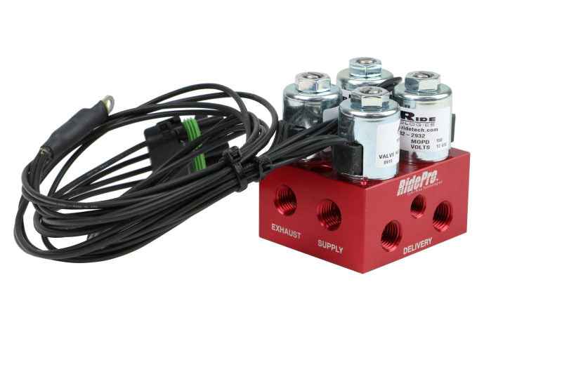 RID Air Compressor Components - Ridetech RidePro 2-Way Air Valve Assembly Fittings not included