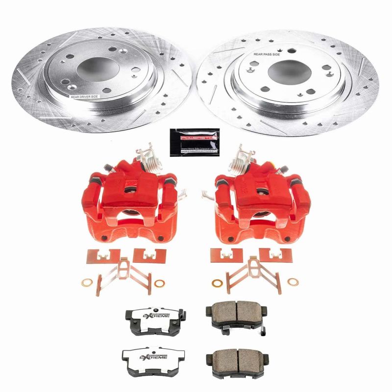 PSB Z26 Street Kit w/Cals - Power Stop 05-07 Honda Accord Rear Z26 Street Warrior Brake Kit w/Calipers