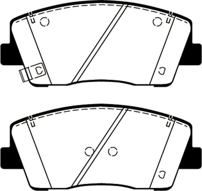 EBC Yellowstuff Brake Pad Sets - EBC 2019+ Genesis G70 2.0T Yellowstuff Front Brake Pads