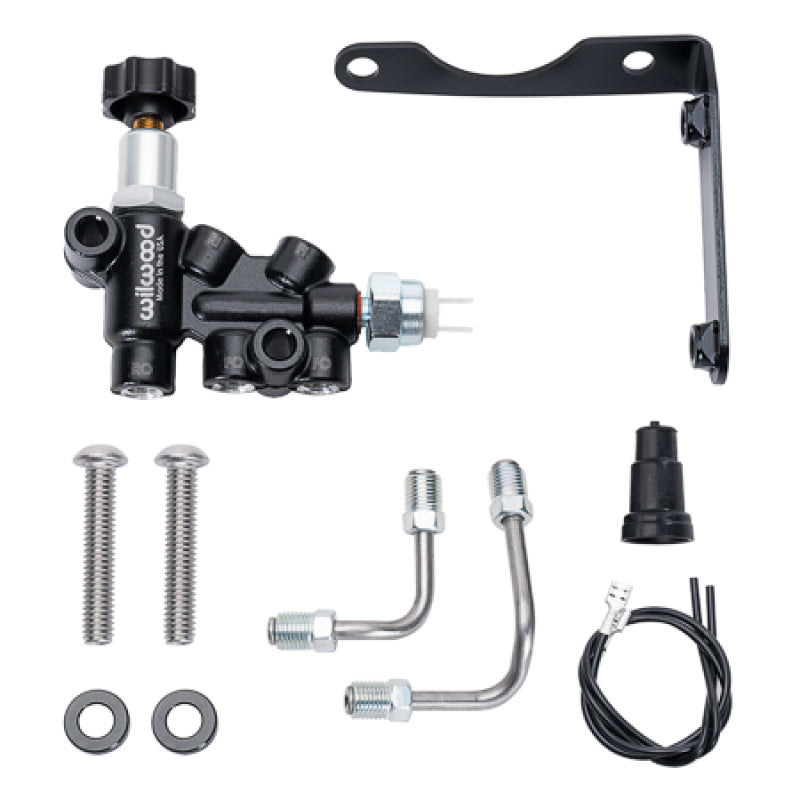 WIL Proportioning Valve - Wilwood Proportioning Valve - Knob Adjust 3/8-24 IF w/Mounting Bracket