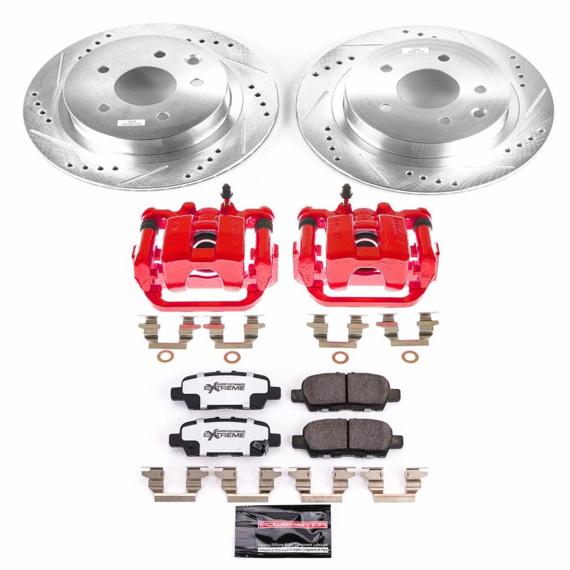 PSB Z26 Street Kit w/Cals - Power Stop 11-19 Nissan Leaf Rear Z26 Street Warrior Brake Kit w/Calipers