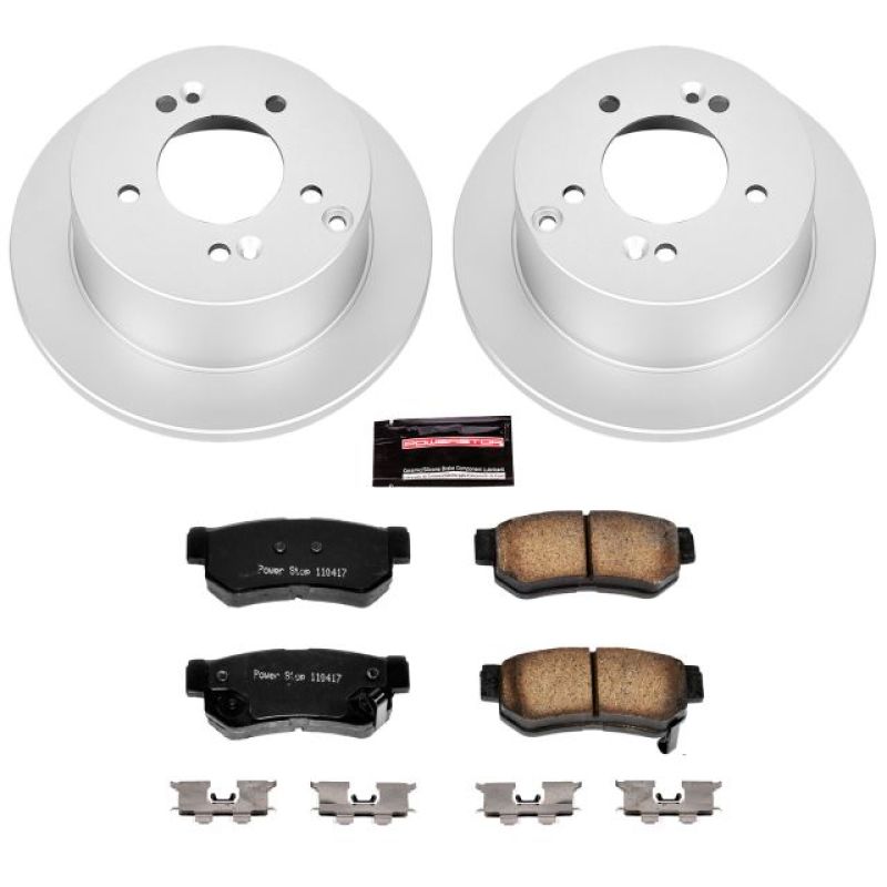 PSB Z17 Evolution Coated Kit - Power Stop 06-08 Hyundai Sonata Rear Z17 Evolution Geomet Coated Brake Kit