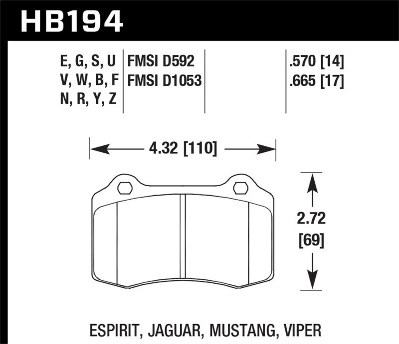 HAWK DTC-60 Brake Pad Sets - Hawk 00-05 Ferrari 360 3.6L DTC-60 Race Front Brake Pads