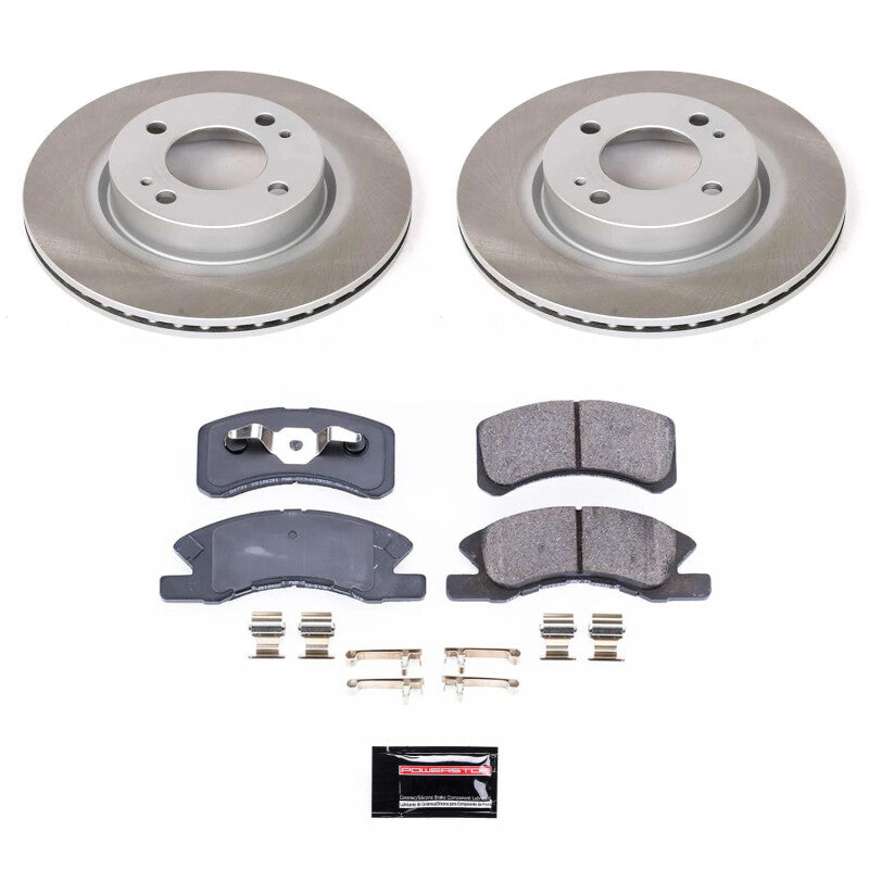 PSB Semi-Coated Rotor Kits - Power Stop 17-20 Mitsubishi Mirage G4 Front Semi-Coated Rotor Kit